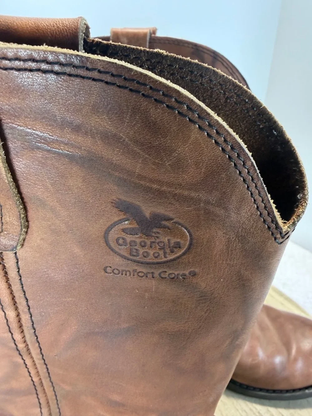 Georgia Boot G5755 Farm Ranch Comfort Core Leather Boots Men's 9.5M Brown